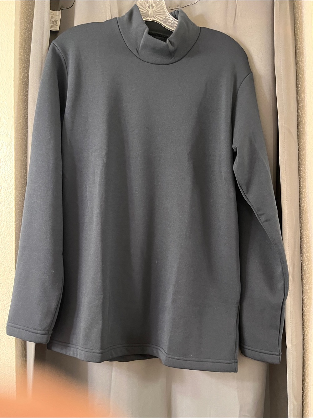 Men's High Neck Long Sleeve Sweater - Gray